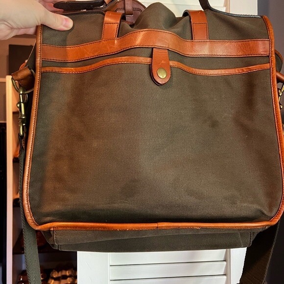 Polo Ralph Lauren Canvas and Leather Messenger Bag - Picture 10 of 16